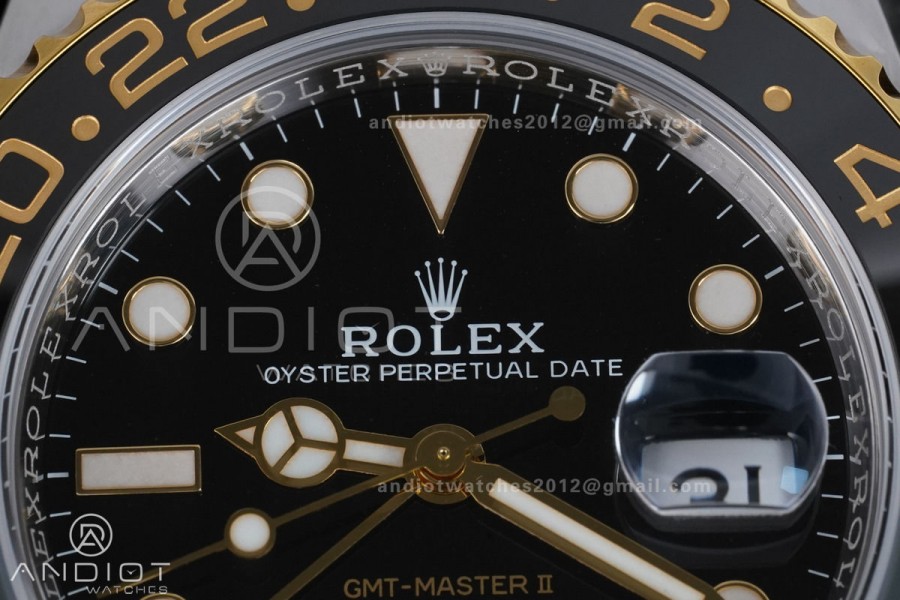 GMT Master II 126713 GRNR ARF Best Edition Black Dial on SS/YG Jubilee Bracelet New SH3285 V2
