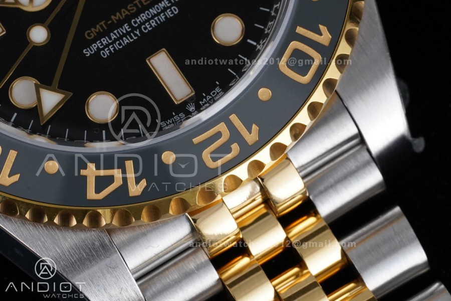 GMT Master II 126713 GRNR ARF Best Edition Black Dial on SS/YG Jubilee Bracelet New SH3285 V2