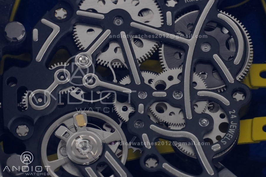 RM061 White Ceramic APSF 1:1 Best Edition on White Rubber Strap RMUL2 Super Clone