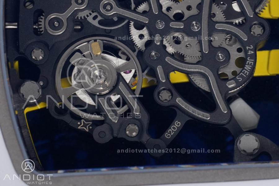 RM061 White Ceramic APSF 1:1 Best Edition on White Rubber Strap RMUL2 Super Clone