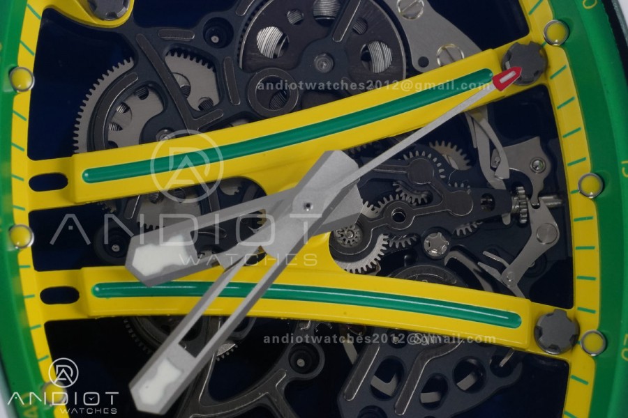 RM061 White Ceramic APSF 1:1 Best Edition on White Rubber Strap RMUL2 Super Clone