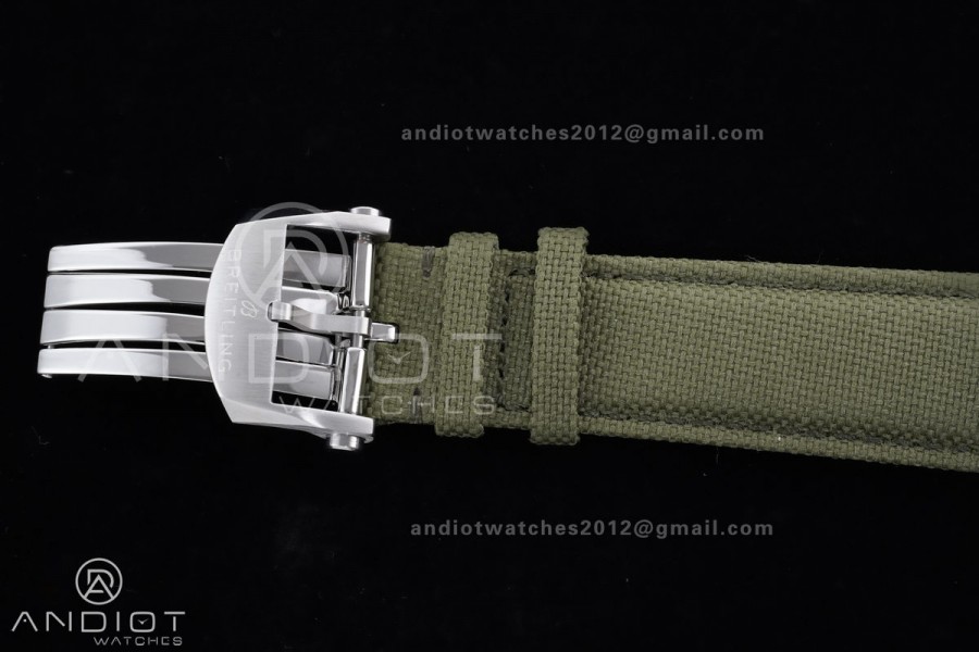 Avenger Chronometer 42mm SS BLSF 1:1 Best Edition Green Dial On Green Nylon Strap A2824