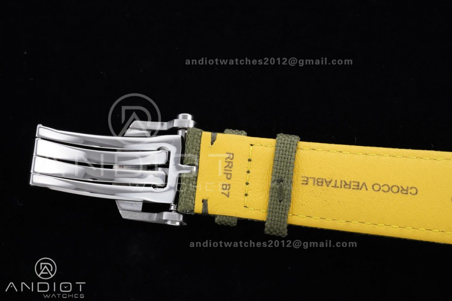 Avenger Chronometer 42mm SS BLSF 1:1 Best Edition Green Dial On Green Nylon Strap A2824