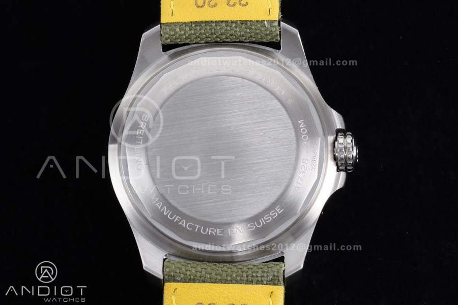 Avenger Chronometer 42mm SS BLSF 1:1 Best Edition Green Dial On Green Nylon Strap A2824