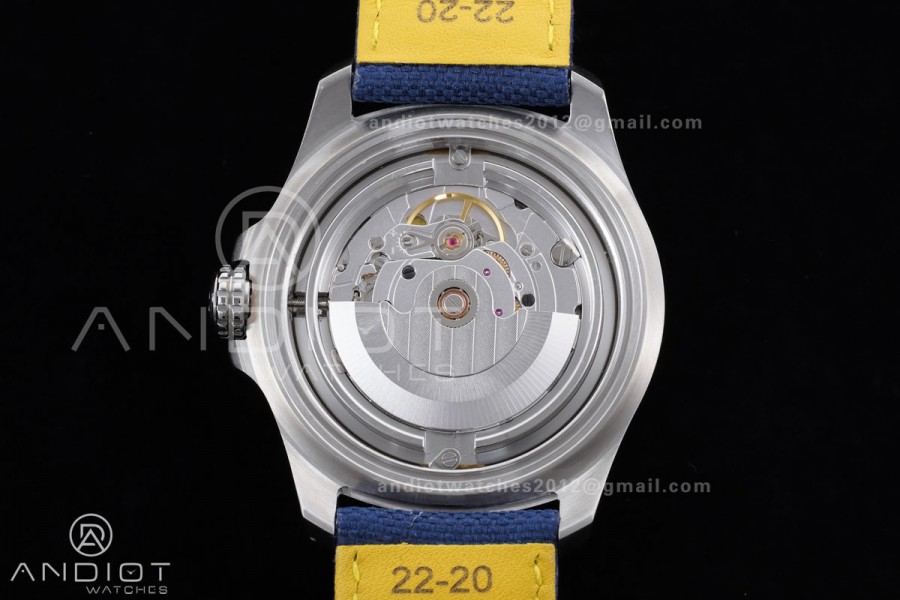 Avenger Chronometer 42mm Anniversary Edition SS BLSF 1:1 Best Version Blue Dial On Blue Nylon Strap A2824