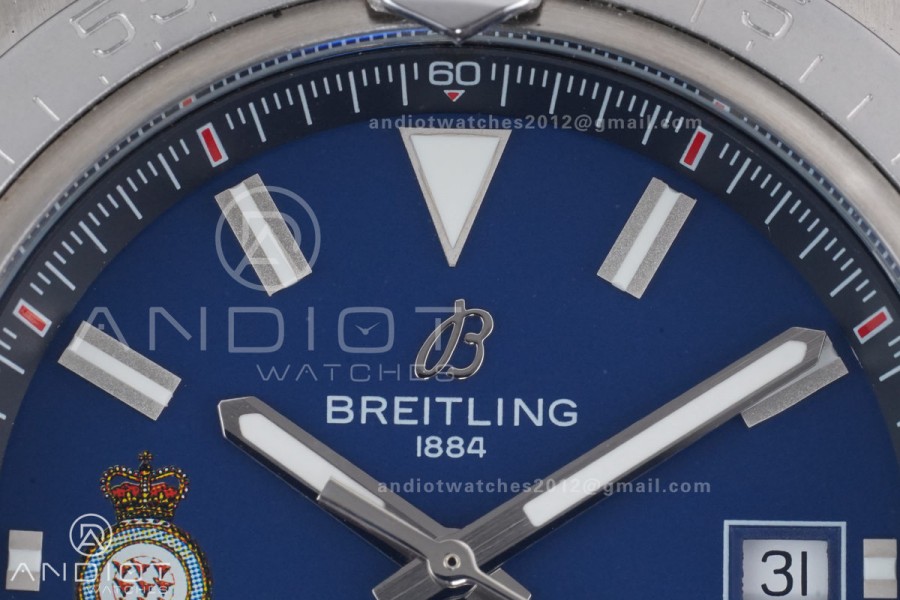 Avenger Chronometer 42mm Anniversary Edition SS BLSF 1:1 Best Version Blue Dial On Blue Nylon Strap A2824