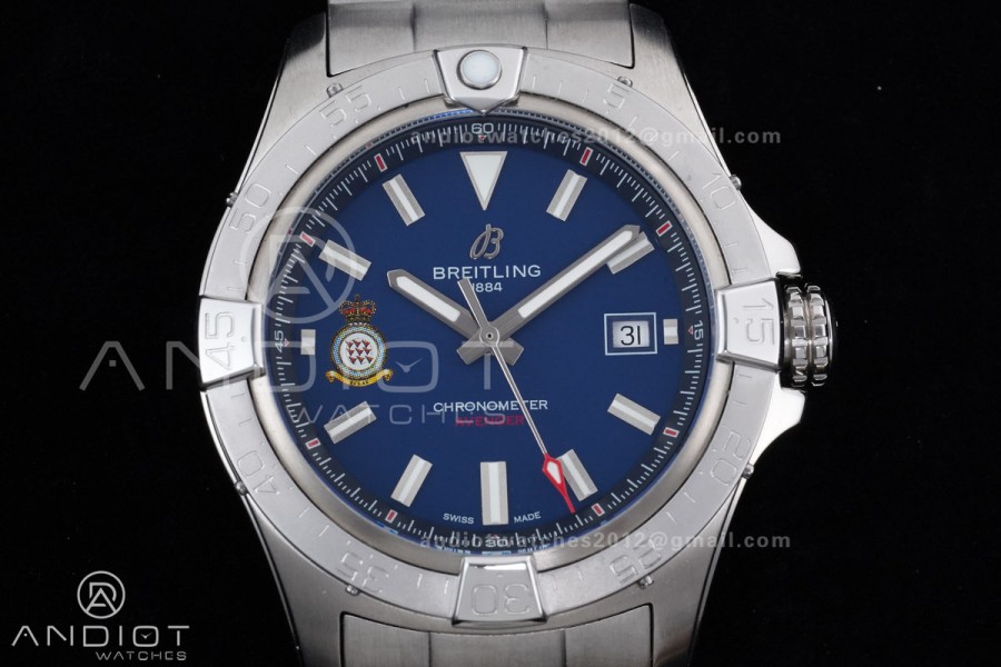 Avenger Chronometer 42mm Anniversary Edition SS BLSF 1:1 Best Version Blue Dial On SS Bracelet A2824