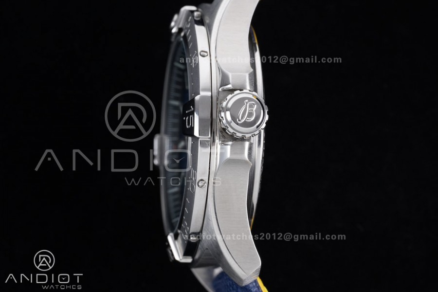 Avenger Chronometer 42mm SS BLSF 1:1 Best Edition Blue Dial On Blue Nylon Strap A2824