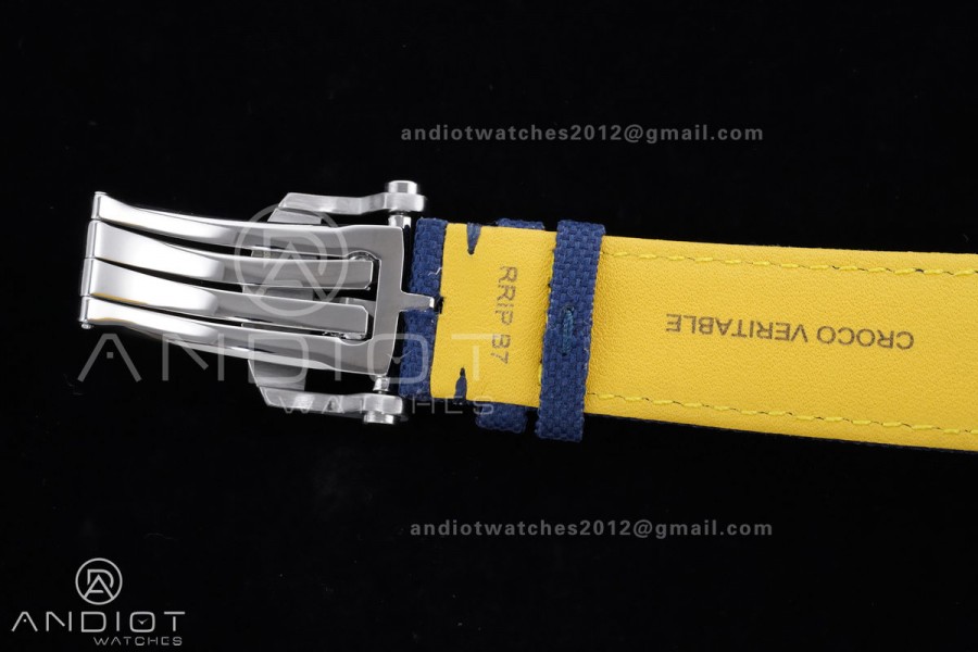 Avenger Chronometer 42mm SS BLSF 1:1 Best Edition Blue Dial On Blue Nylon Strap A2824