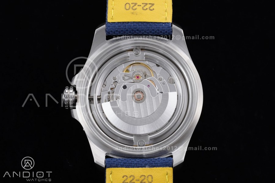 Avenger Chronometer 42mm SS BLSF 1:1 Best Edition Blue Dial On Blue Nylon Strap A2824