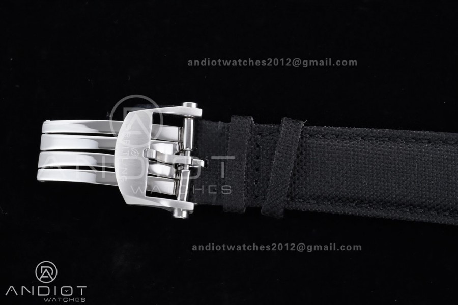 Avenger Chronometer 42mm SS BLSF 1:1 Best Edition Black Dial On Black Nylon Strap A2824