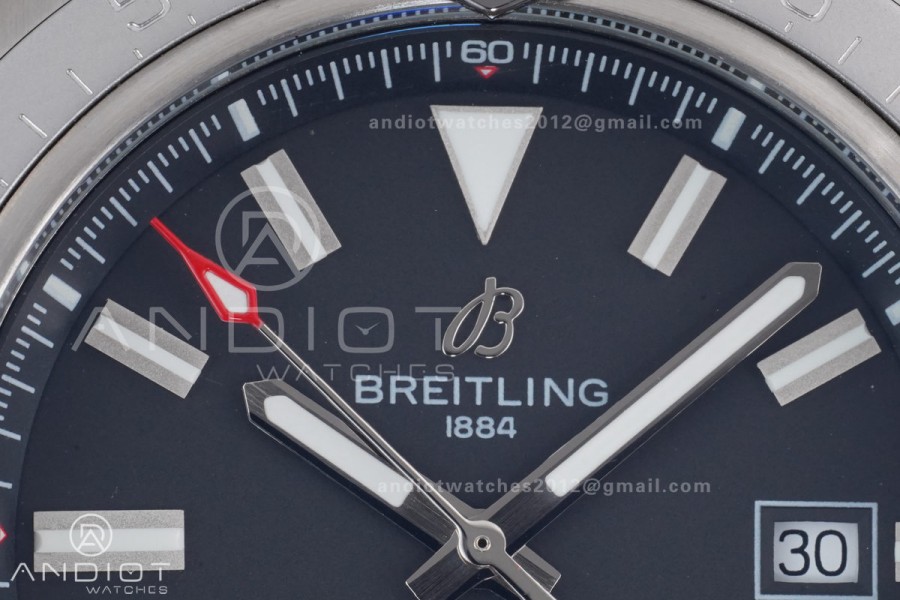 Avenger Chronometer 42mm SS BLSF 1:1 Best Edition Black Dial On Black Nylon Strap A2824