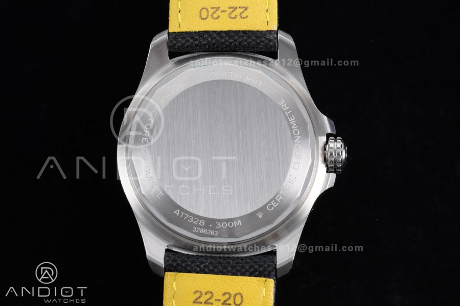 Avenger Chronometer 42mm SS BLSF 1:1 Best Edition Black Dial On Black Nylon Strap A2824