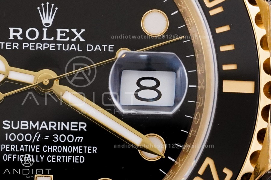 Submariner 126618 LN YG Clean 1:1 Best Edition Black Dial On YG Bracelet SH3235