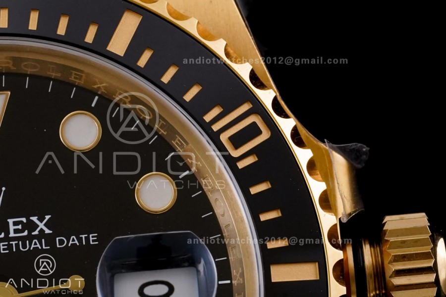 Submariner 126618 LN YG Clean 1:1 Best Edition Black Dial On YG Bracelet SH3235
