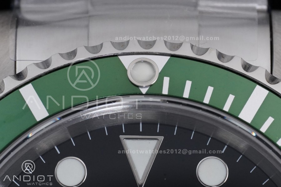 Submariner 16610 LV Green No Rehaut Engraving 904L Steel TMF 1:1 Kermit Best Edition on SS Bracelet SH3135
