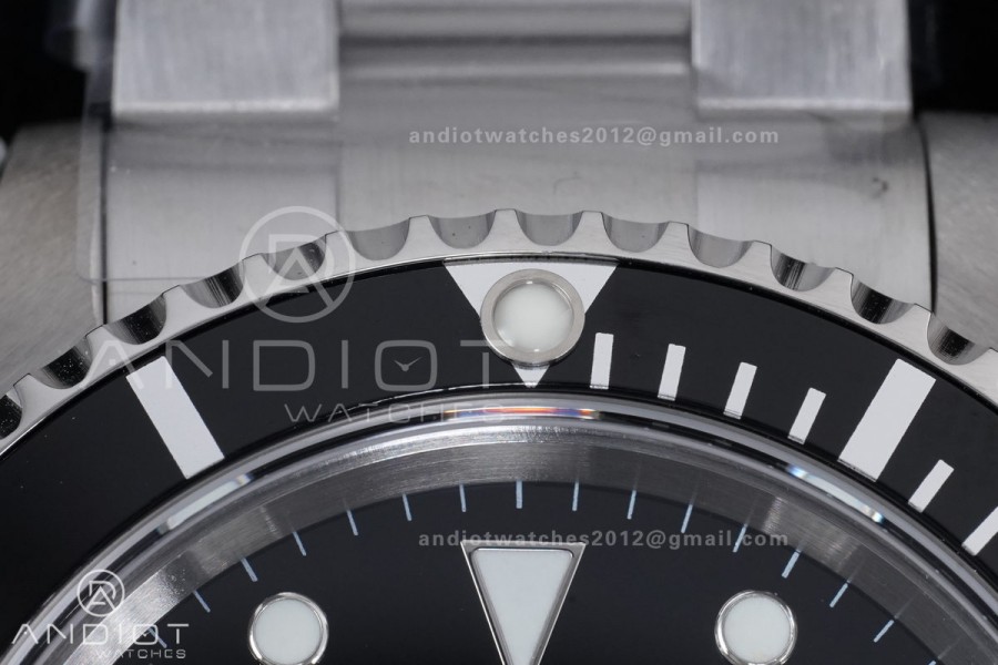 Submariner 16610 LN Black No Rehaut Engraving 904L Steel TMF 1:1 Best Edition on SS Bracelet SH3135