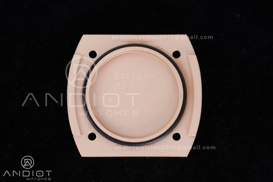 Baignoire Watch RG AF 1:1 Best Edition White Dial Diamonds Bezel on Red Strap RONDA Quartz