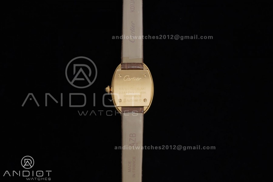 Baignoire Watch YG AF 1:1 Best Edition White Dial on Brown Croco RONDA Quartz