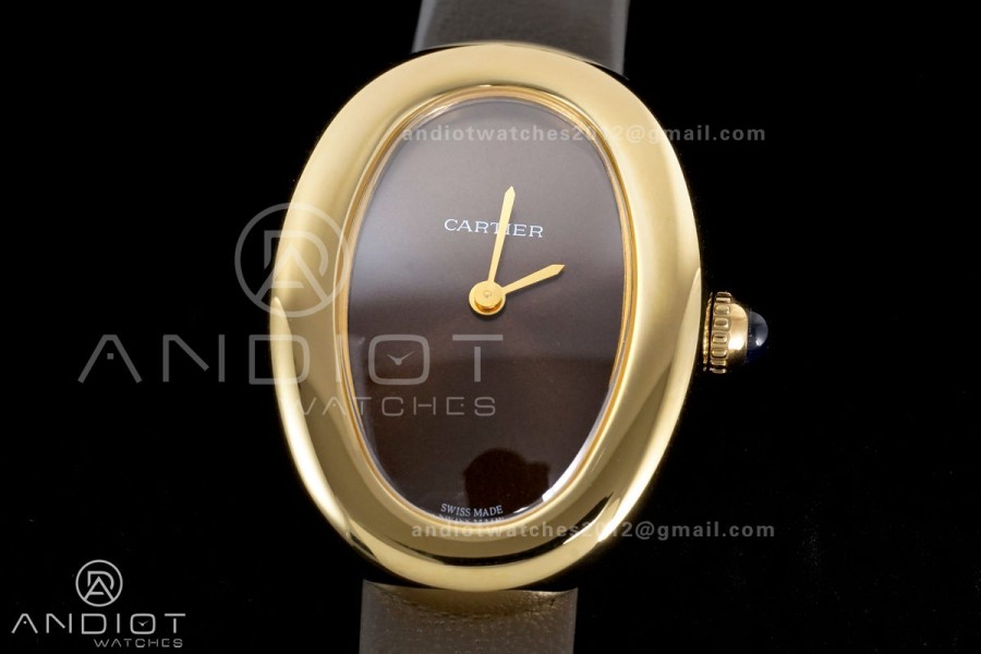 Baignoire Watch YG AF 1:1 Best Edition Brown Dial on Brown  Strap RONDA Quartz