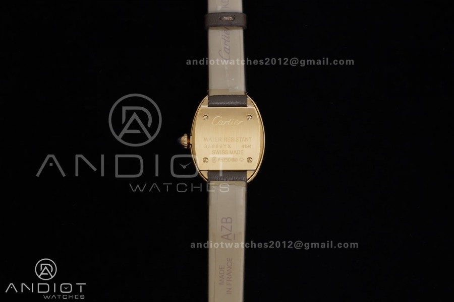 Baignoire Watch YG AF 1:1 Best Edition Brown Dial on Brown  Strap RONDA Quartz