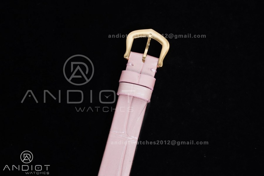 Baignoire Watch YG AF 1:1 Best Edition White Dial on Pink Strap RONDA Quartz