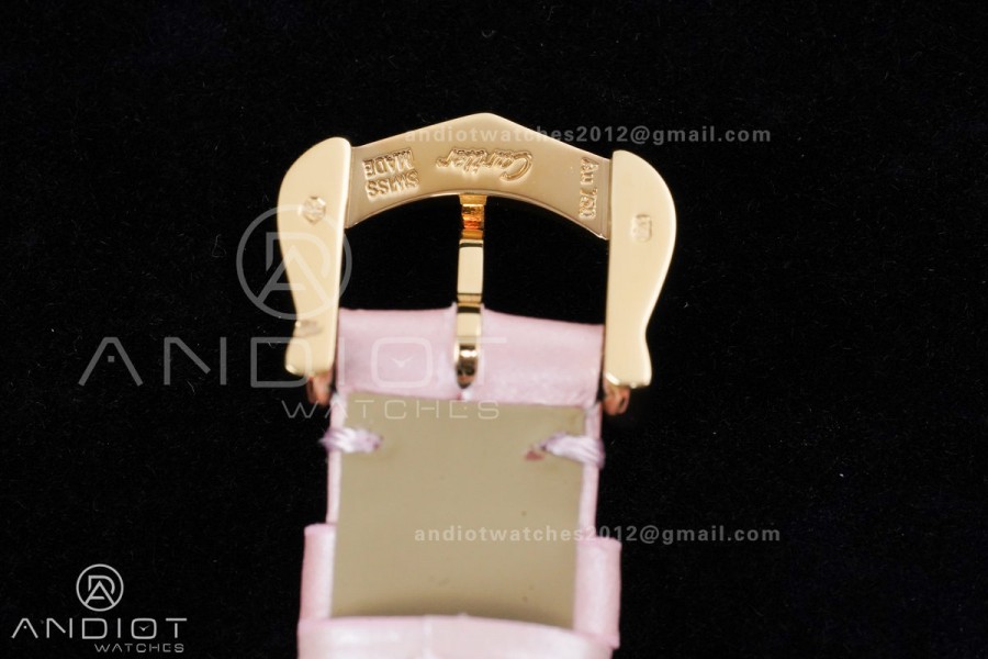 Baignoire Watch YG AF 1:1 Best Edition White Dial on Pink Strap RONDA Quartz