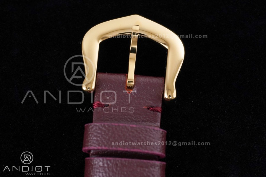 Baignoire Watch YG AF 1:1 Best Edition Red Dial  on Red Strap RONDA Quartz