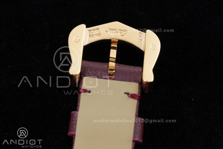 Baignoire Watch YG AF 1:1 Best Edition Red Dial  on Red Strap RONDA Quartz