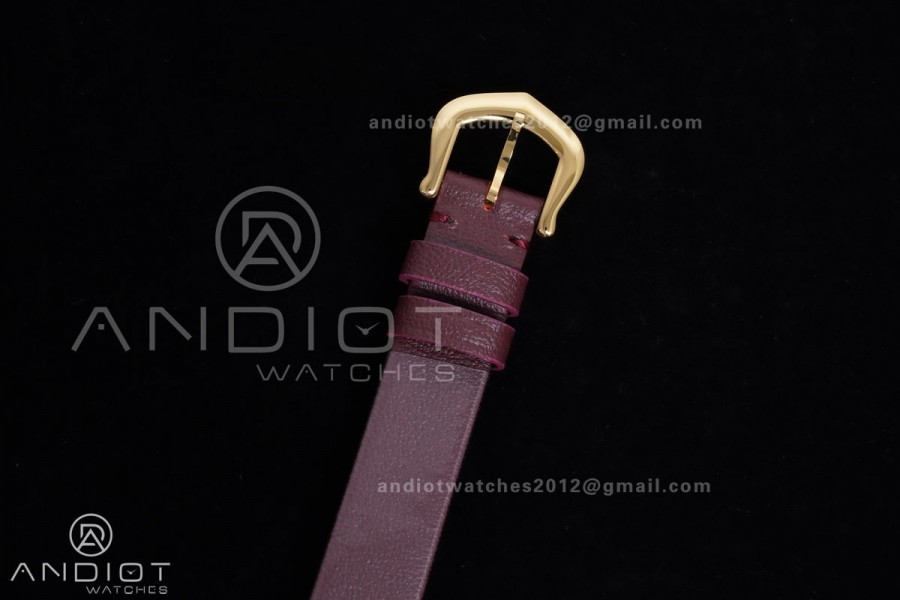 Baignoire Watch YG AF 1:1 Best Edition Red Dial  on Red Strap RONDA Quartz