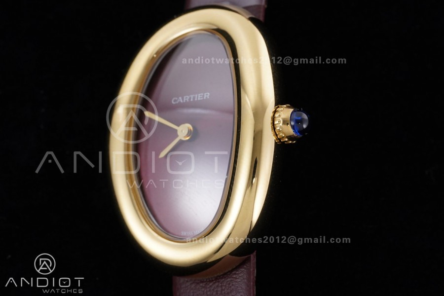 Baignoire Watch YG AF 1:1 Best Edition Red Dial  on Red Strap RONDA Quartz