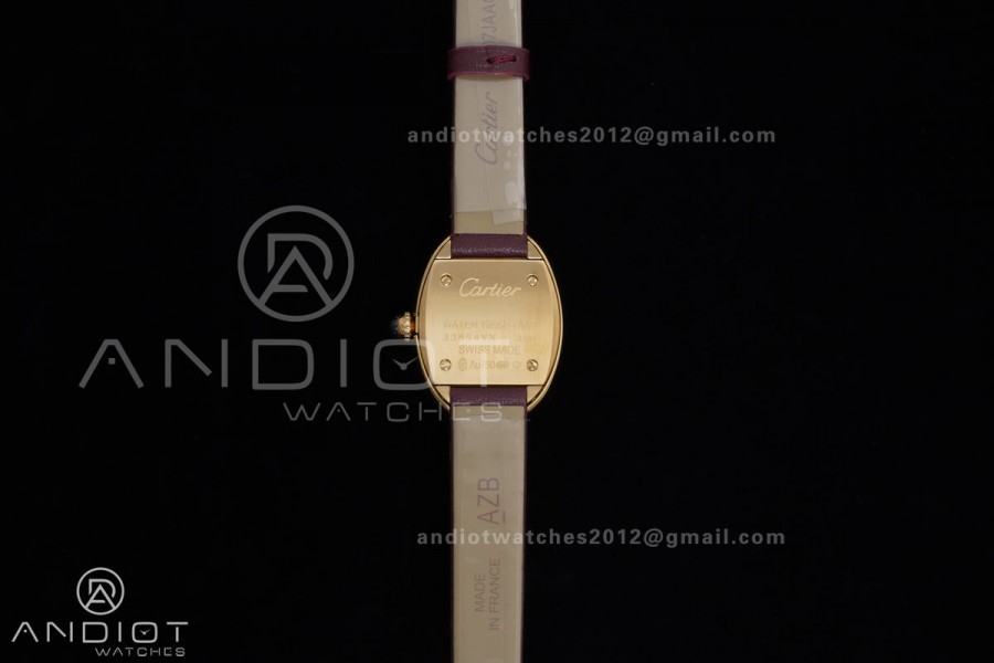 Baignoire Watch YG AF 1:1 Best Edition Red Dial  on Red Strap RONDA Quartz