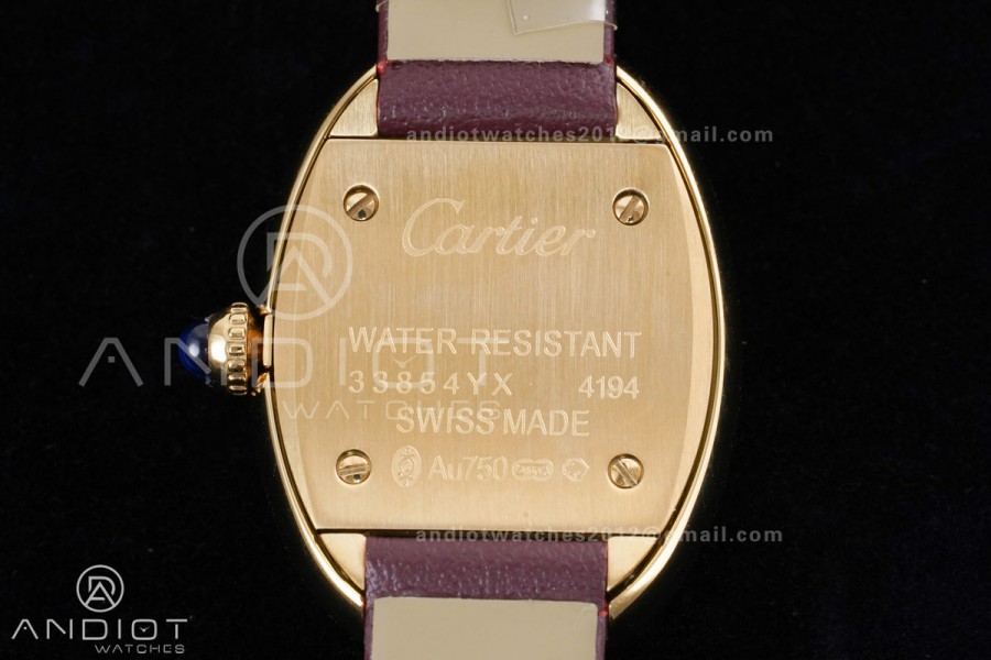 Baignoire Watch YG AF 1:1 Best Edition Red Dial  on Red Strap RONDA Quartz