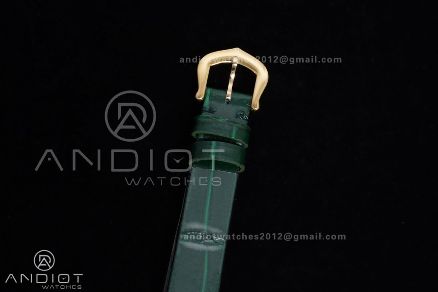 Baignoire Watch YG AF 1:1 Best Edition Green Mop Dial  on Green Croco RONDA Quartz