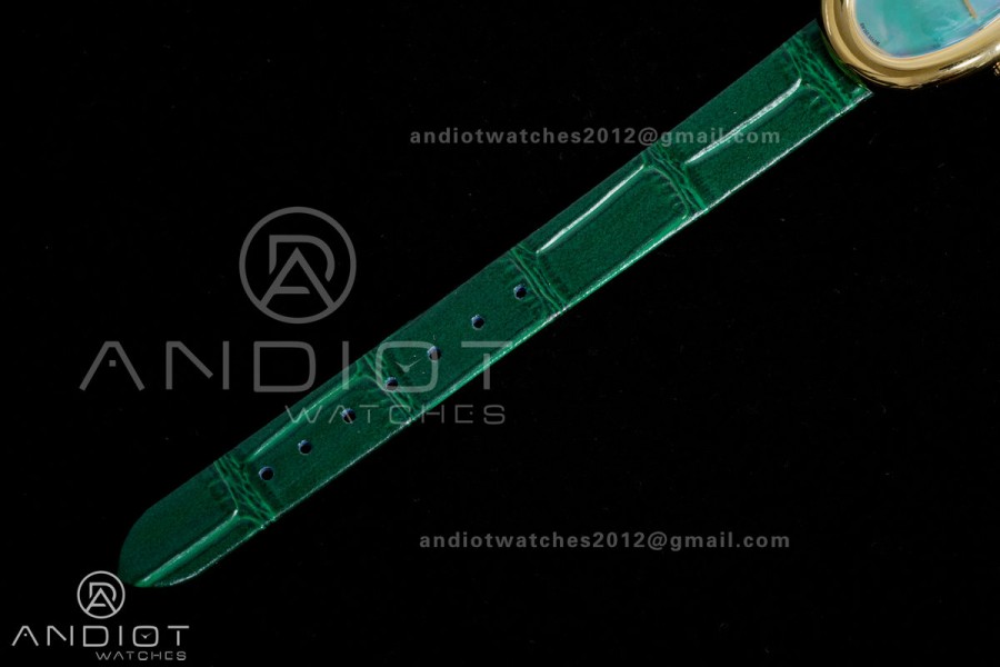 Baignoire Watch YG AF 1:1 Best Edition Green Mop Dial  on Green Croco RONDA Quartz