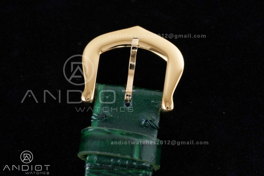 Baignoire Watch YG AF 1:1 Best Edition Green Mop Dial  on Green Croco RONDA Quartz