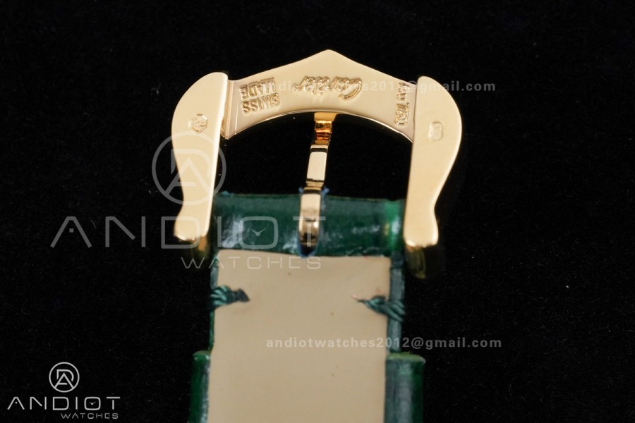 Baignoire Watch YG AF 1:1 Best Edition Green Mop Dial  on Green Croco RONDA Quartz