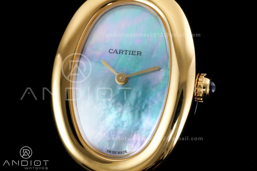 Baignoire Watch YG AF 1:1 Best Edition Green Mop Dial  on Green Croco RONDA Quartz