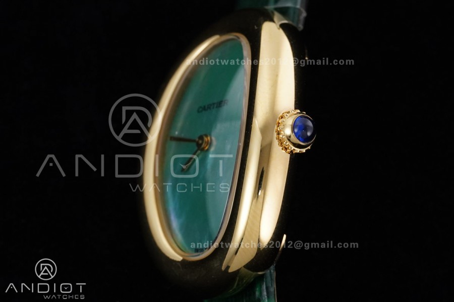 Baignoire Watch YG AF 1:1 Best Edition Green Mop Dial  on Green Croco RONDA Quartz