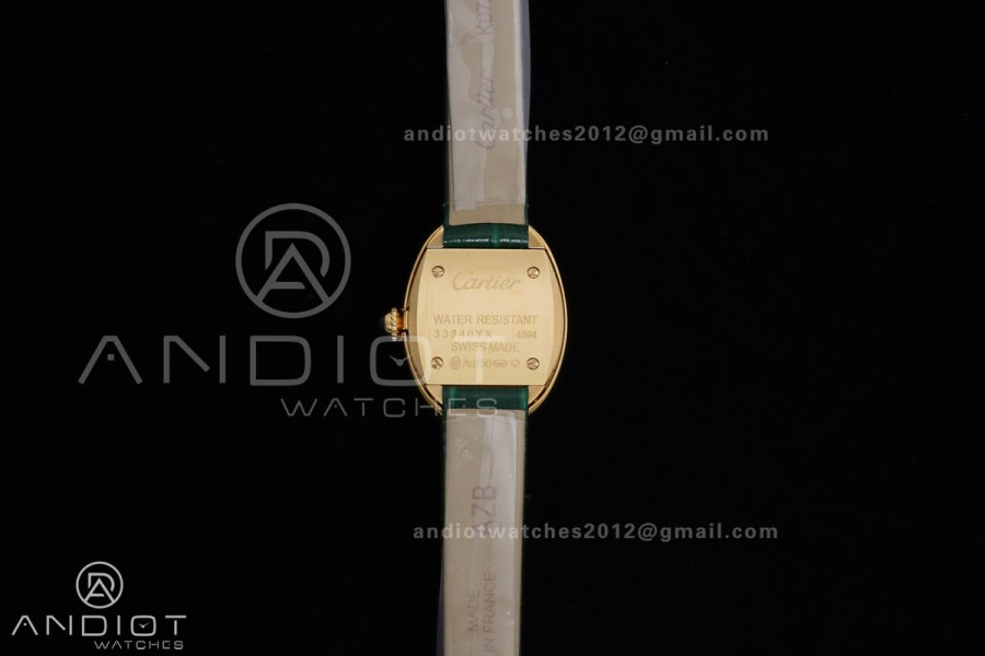 Baignoire Watch YG AF 1:1 Best Edition Green Mop Dial  on Green Croco RONDA Quartz
