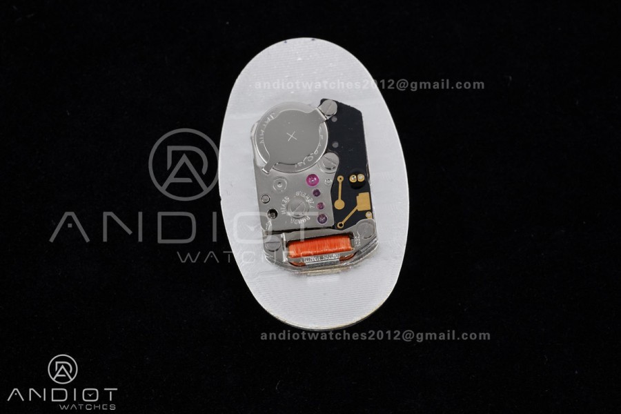 Baignoire Watch YG AF 1:1 Best Edition White Dial on Black Strap RONDA Quartz