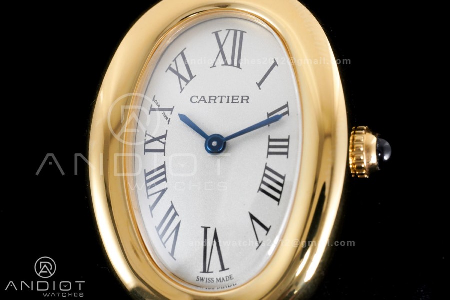 Baignoire Watch YG AF 1:1 Best Edition White Dial on Black Strap RONDA Quartz