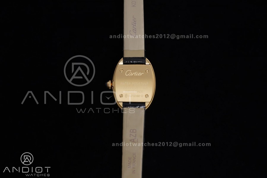 Baignoire Watch YG AF 1:1 Best Edition White Dial on Black Strap RONDA Quartz