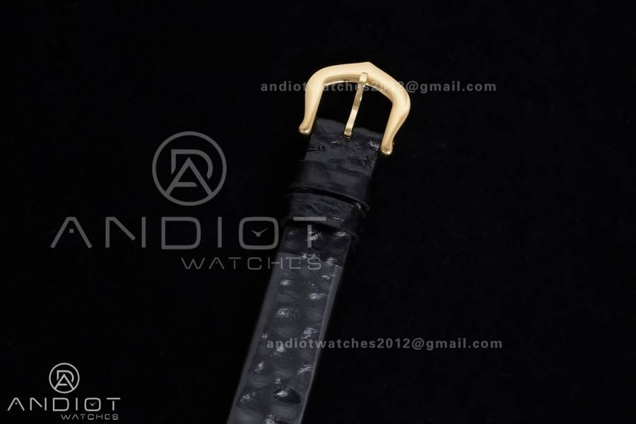 Baignoire Watch YG AF 1:1 Best Edition Black Dial on Black Strap RONDA Quartz