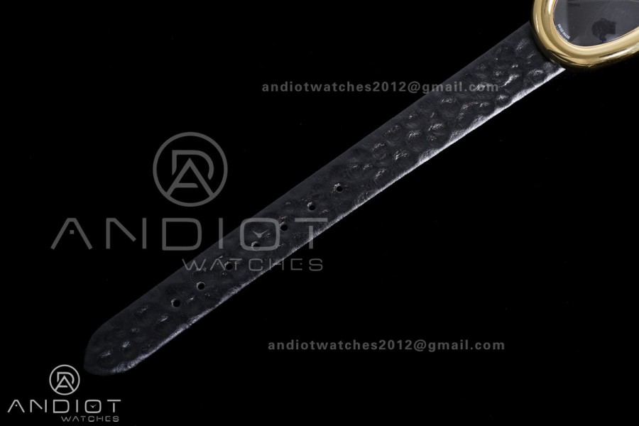 Baignoire Watch YG AF 1:1 Best Edition Black Dial on Black Strap RONDA Quartz