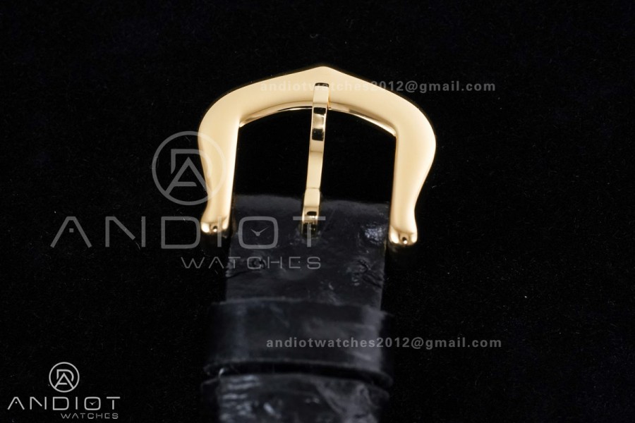 Baignoire Watch YG AF 1:1 Best Edition Black Dial on Black Strap RONDA Quartz