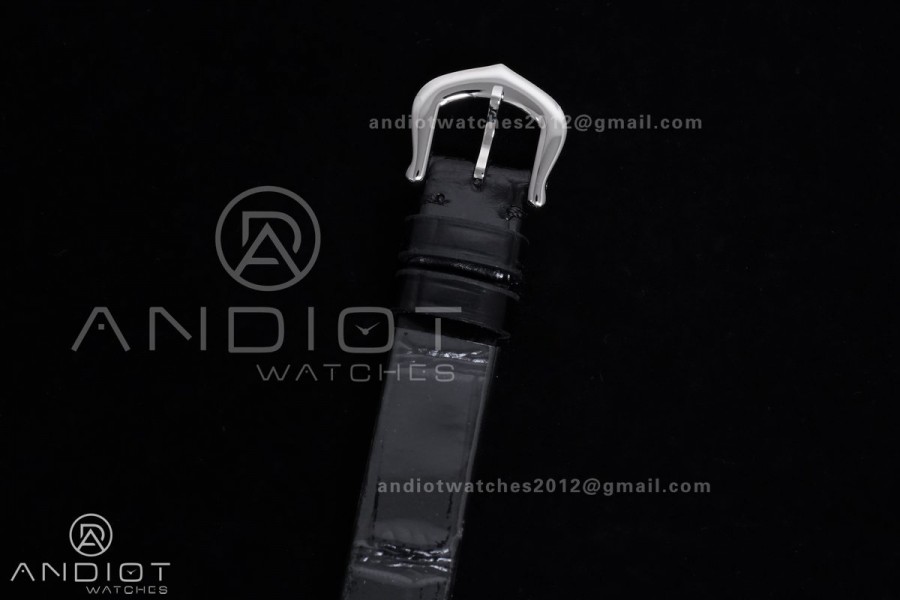 Baignoire Watch SS AF 1:1 Best Edition White Dial on Black Strap RONDA Quartz