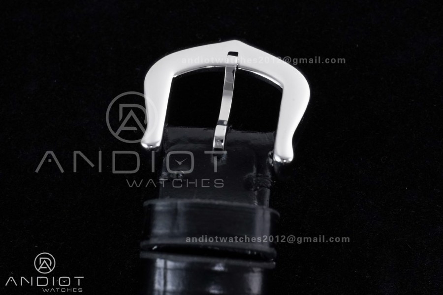 Baignoire Watch SS AF 1:1 Best Edition White Dial on Black Strap RONDA Quartz