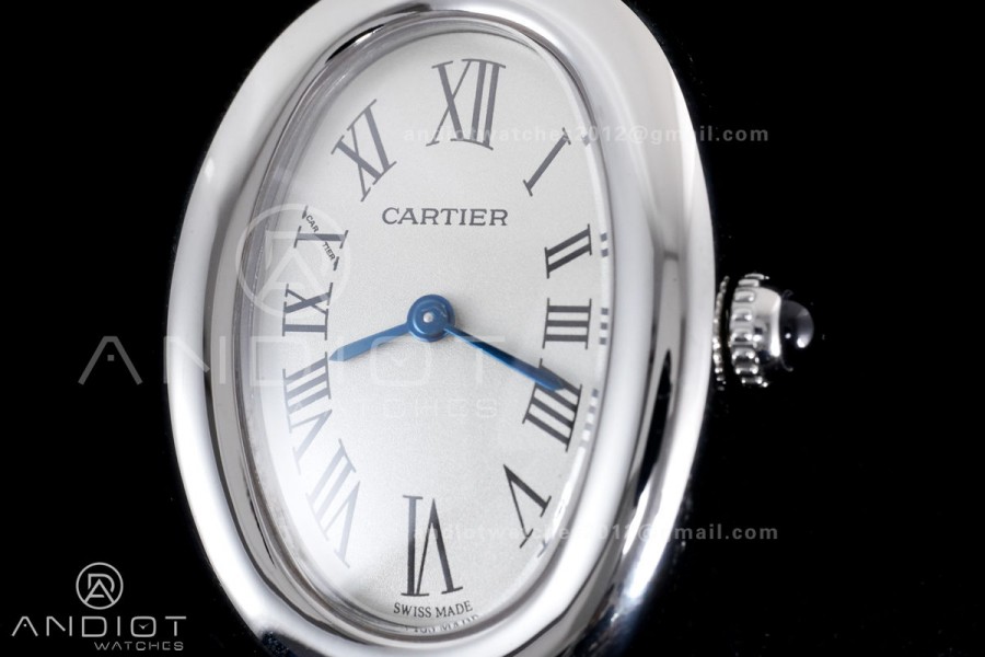 Baignoire Watch SS AF 1:1 Best Edition White Dial on Black Strap RONDA Quartz