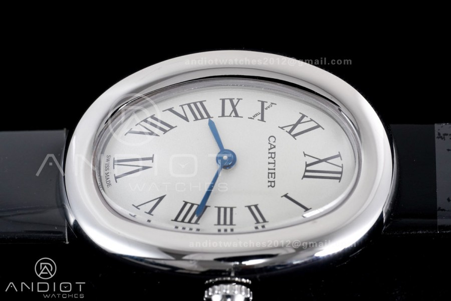 Baignoire Watch SS AF 1:1 Best Edition White Dial on Black Strap RONDA Quartz